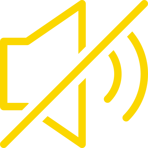 Icône son coupé jaune pour Enjalbert construction métallique dans le Tarn