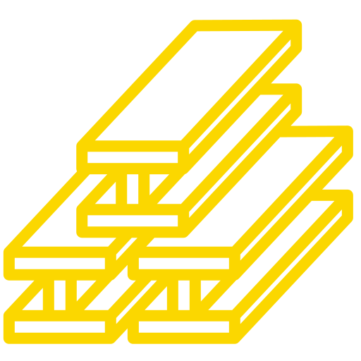 Lingots stylisés symbolisant la valeur des ouvrages Enjalbert construction métallique dans le Tarn